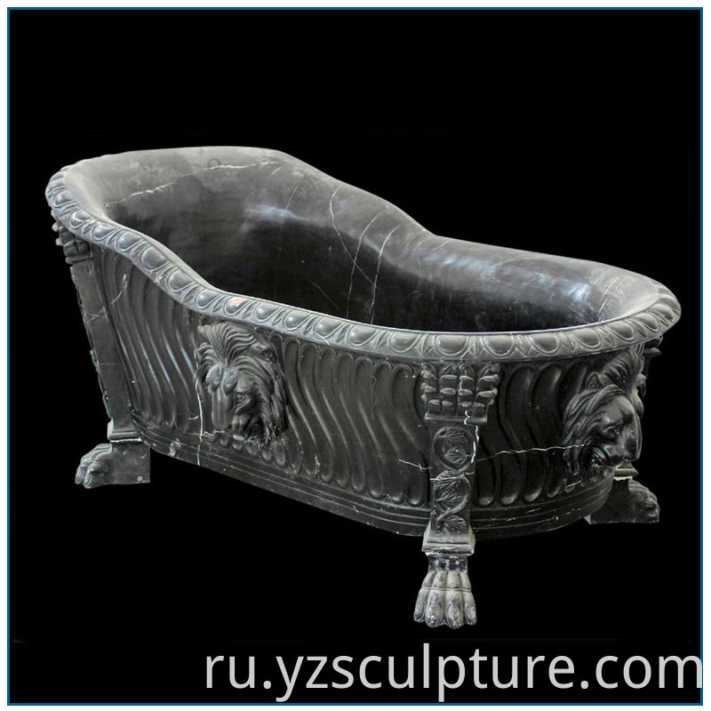 black marble bathtub